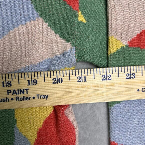 Polagram Crew Knit Sweater Womens Small Colorful Abstract Bold Maximalist - Picture 3 of 7